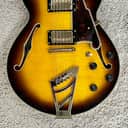 D'Angelico Excel SS Semi-Hollow Body Guitar, Vintage Sunburst, DAESSVSBGTPO