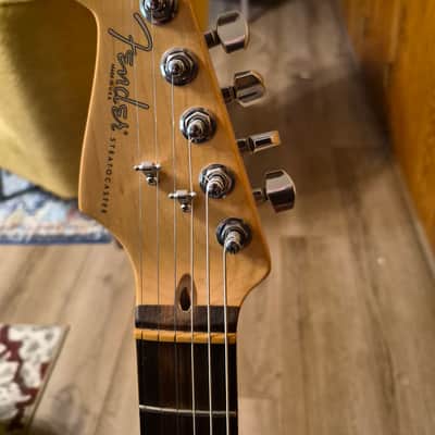 Fender Stratocaster left handed USA 2002 highway one - Translucent white image 2