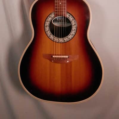Ovation Sunburst Ultra Series Model 1511 Deep Bowl acoustic electric guitar with case used image 5
