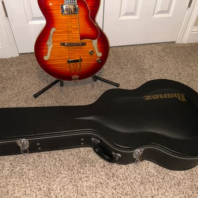 Ibanez AF151-AWB 2013 - aged whiskey burst image 12