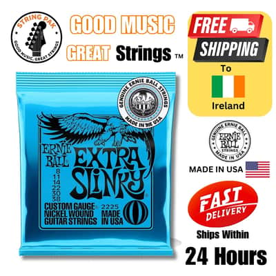 Ernie Ball Extra Slinky Electric Guitar Strings 8-38 +2 FREE Strap Locks 2025 image 1