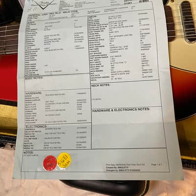 Fender '63 Relic Limited Edition Telecaster - Handwound PU's - Custom Shop - Authorized Dealer - Sunburst 7.25lbs - G05514 image 16