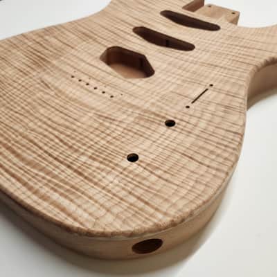 Shepard Custom Guitars Custom Telecaster Body Semi-hollow Backroute F Hole Optional Curly Maple Top 2026 - Unfinished image 3