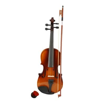 1/2 Acoustic Violin Starter Kit – Natural Wood Finish with Hard Case, Bow, and Rosin (Kids Beginner Gift Set) image 3