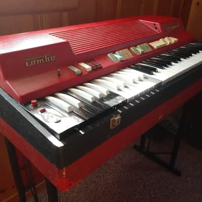 Farfisa Combo Compact 61-Key Organ 1964 - 1968 - Red with Black-White / White-Black Keys image 11