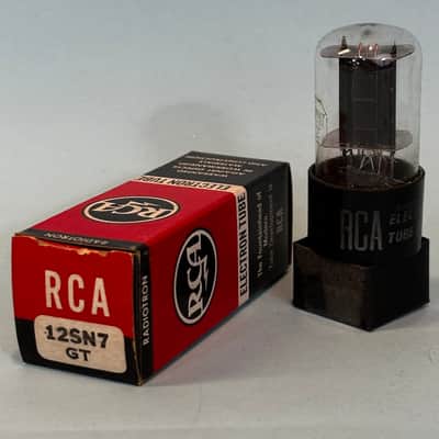 1953 RCA 12SN7GT Vintage 1950s Clear Glass Black Plate Tube! T488 image 1