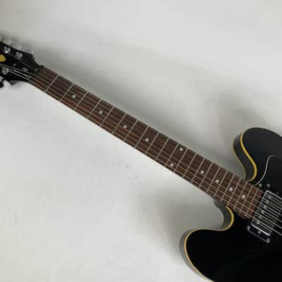 2005 Epiphone Dot DOT-EB Glossy Black Electric Guitar With Reunion Blues Gig Bag image 6