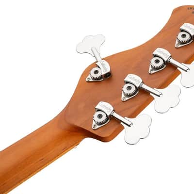 Sadowsky MetroExpress 5-String 24-Fret Modern Bass Roasted Maple Fingerboard 5-String Solid Silver Metallic High Polish image 3