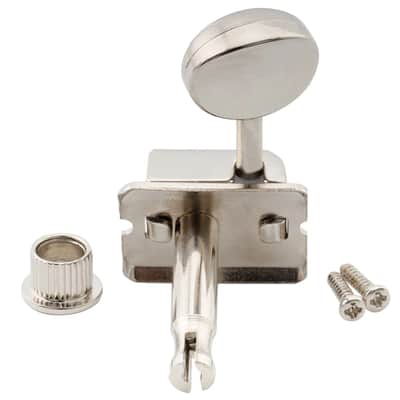 Brio Vintage Style 6-in-Line Guitar Tuners – Split Shaft Machine Heads for Strat & Tele Style Guitars - Nickel image 4