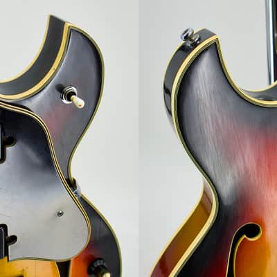 Used Conrad 40080 Vintage Burst Hollow Body Electric Guitar image 7