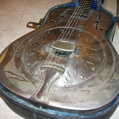 1937 National Style 0 Resonator Nickel-Plated Brass-  Round Neck 14 fret Model- like Keith Richards! image 6