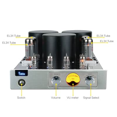 YAQIN MC-13S Push-Pull Integrated Stereo Tube Amplifier,Output Power 40Wx2, Tubes:12AX7*2, EL34*4,12AU7*2, AC115V and 230V Optional. image 3