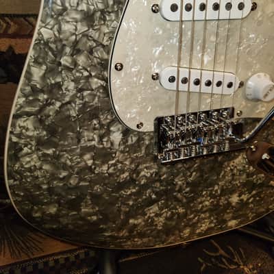 Fretless Stratocaster Style Guitar Black Motto Top End Solderless Electronics image 4