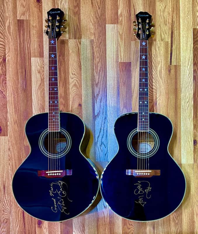 Everly Brothers Signed Epiphone Acoustic Guitars image 1