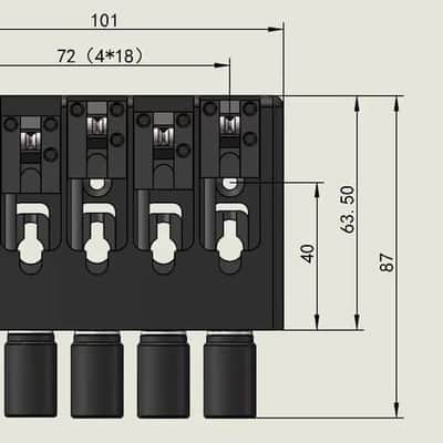 5 String Headless Bass Bridge Tremolo System with Adjustable Saddles image 3
