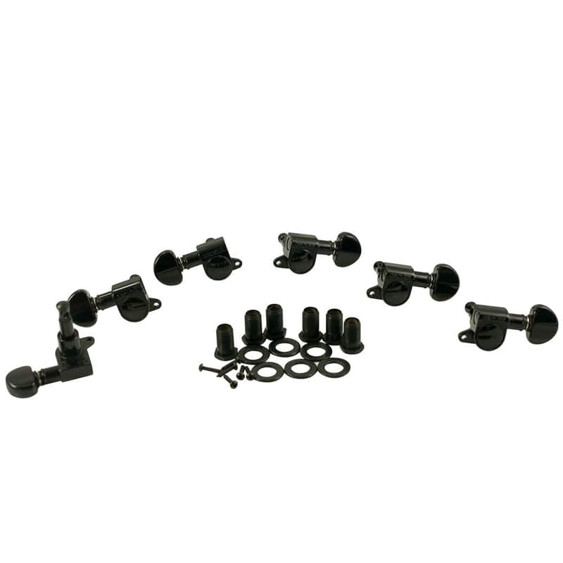 Mini Rotomatic 3 Aside Machine Heads 14:1 Gear Ratio-Black image 1