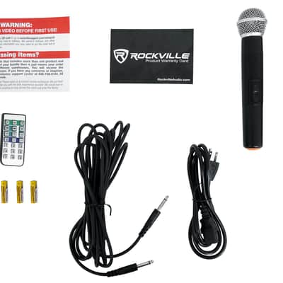 Rockville RAMSYS12 Pair 12" Battery Powered Pro Bluetooth DJ PA Speakers 2 Mics image 11