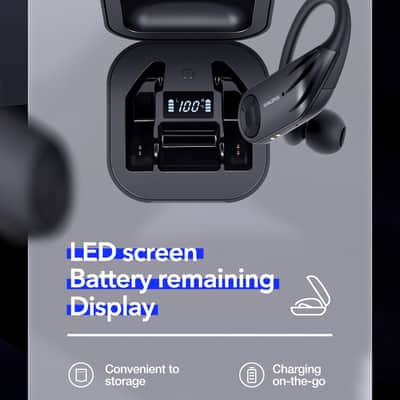 Led Display Bluetooth Wireless Headphones - TWS Stereo Earbuds image 7