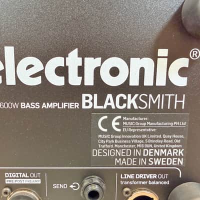 TC Electronic Blacksmith 1600-Watt Class-D Bass Amplifier Head Rackmount Bass Amp Made in Sweden 2010's image 12