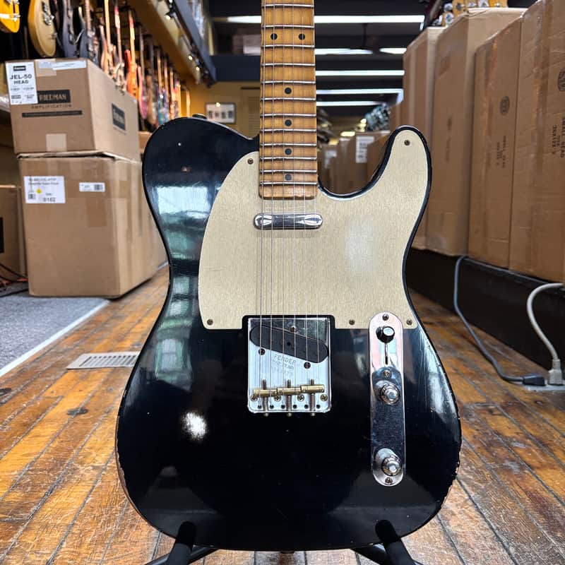 Fender Custom Shop Limited 1953 Telecaster Relic Aged Black w/Tweed Case image 1
