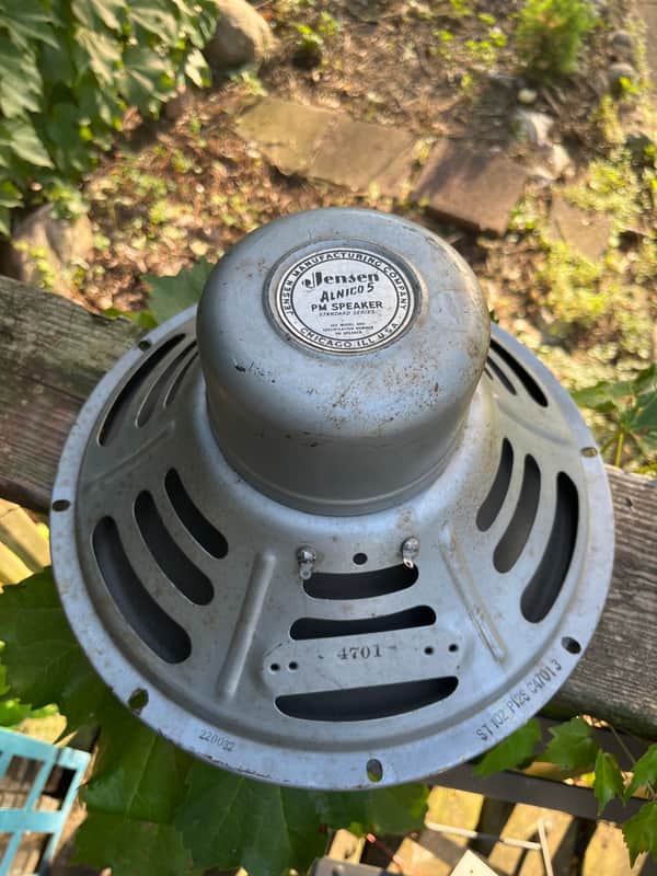 Jensen Vintage alnico 5 pm 12” 8 ohm guitar speaker. P12S. Great shape/tone! 1960 - Chrome image 1