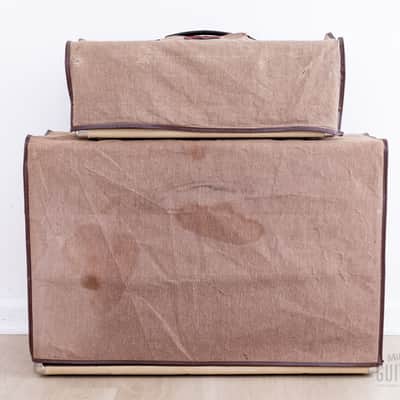 1961 Fender Bassman 6G6 Blonde Brown Panel Vintage Piggyback Tube Amp 2x12 w/ Oxford 12M6 & Victoria Covers image 22