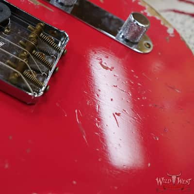 Fender Custom Shop 1962 Telecaster Custom Rosewood Slab Board Hand-Wound Pickups Heavy Relic Fiesta Red image 9