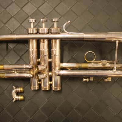 C.G. Conn 8-B Silver Plate Artist Trumpet 1970 W/ Bach C1 Mouthpiece + Mutes image 18