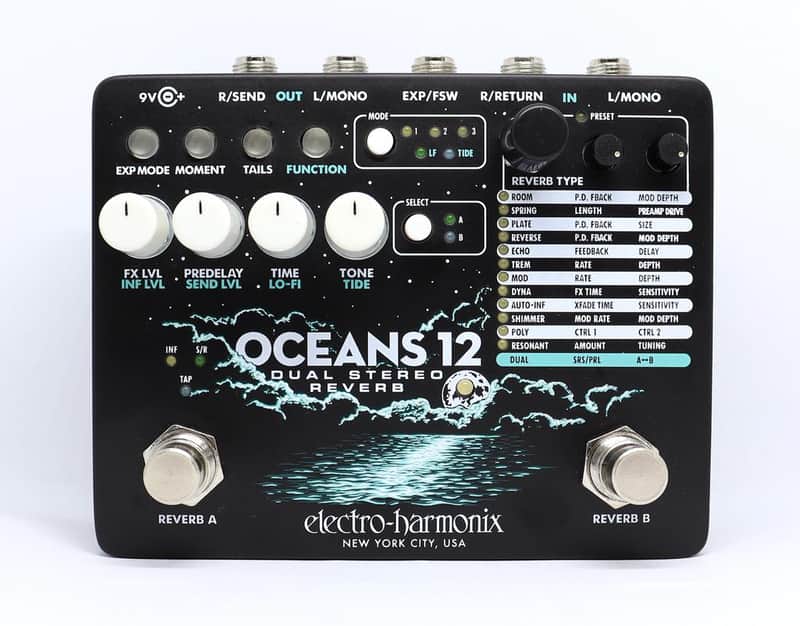 Electro-Harmonix Oceans 12 - Dual Stereo Reverb, 9.6DC-200 PSU included image 1