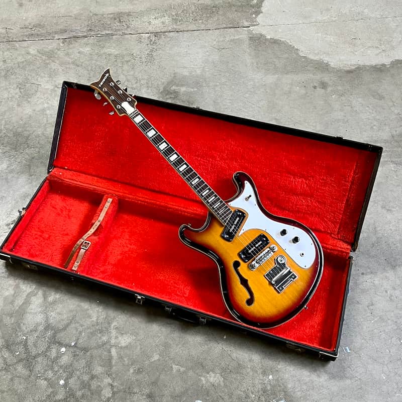 Teisco VAMPER 1960’s Sunburst original vintage MIJ Japan bizarre long scale ox image 1