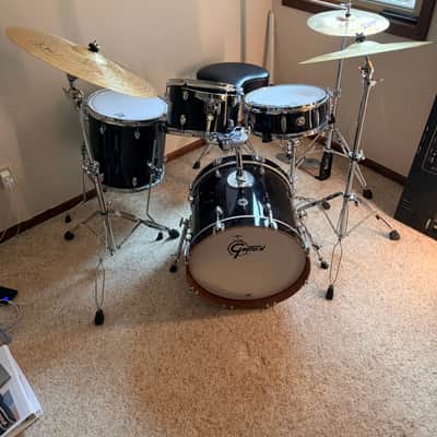 Gretsch Catalina Club CT1 J484 w/ Ziljian hi-hat & Meinl cymbals 2023 - Black image 1