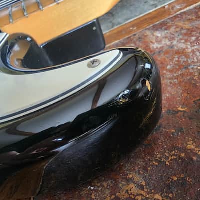 Fender Squier strat vintage MIJ SSS E serial w/bag 1987 - blk image 16