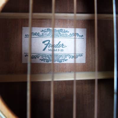 Fender F-35dreadnaught  acoustic Japan  natural image 11