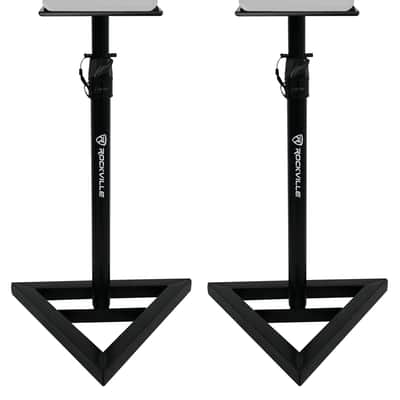 (2) Rockville Adjustable Studio Monitor Speaker Stands For Alesis Elevate 5 MKII image 1
