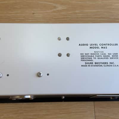 Shure M62 Level Loc Audio Level Controller Limiter 1967 - 1977 - Silver image 3