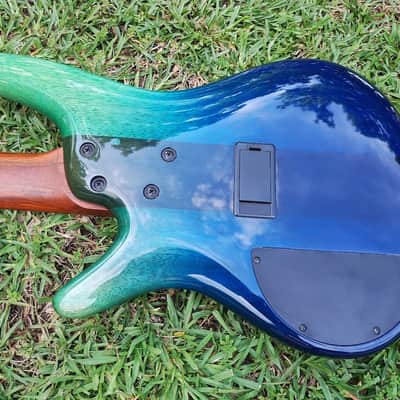 2018-19 Ibanez SR875 SoundGear Bass - Blue Reef  Gradation Finish image 6
