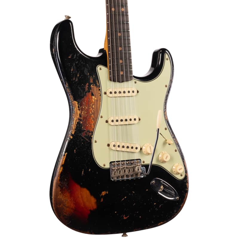 Fender Custom Shop 1963 Stratocaster Super Heavy Relic Black/3Color Sunburst (357) image 1