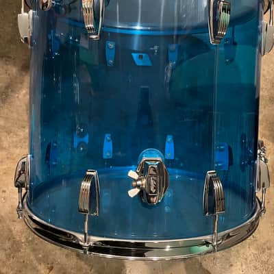 Ludwig Vistalite 18” floor tom 70s - Blue image 3