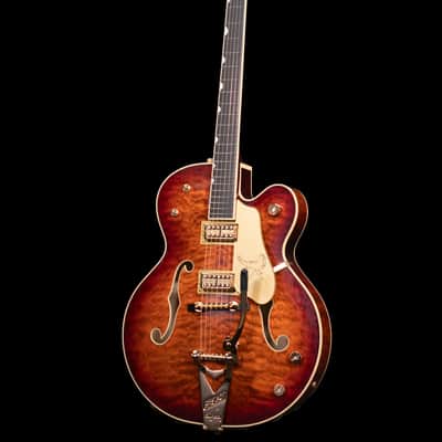 Gretsch G6136TGQM-59 Limited Edition Quilt Classic Falcon with Bigsby, Ebony FB, Forge Glow image 6