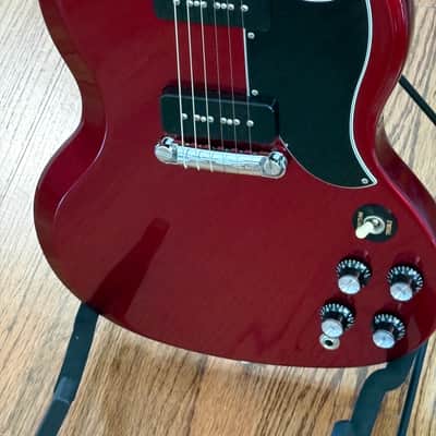 2021 GIBSON SG!! ~ P-90 Pickups & Burgundy Sparkle Finish!! ~ Excellent Condition! ~ OHSC & Case Candy!! image 3