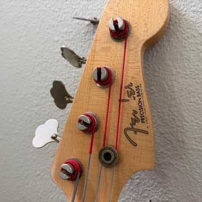 2021 Fender Custom Shop Pino Palladino Precision Bass Fiesta Red with Case Candy image 6