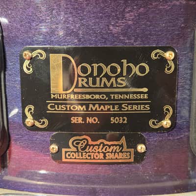 Immagine Donoho Drums Custom Maple 5.5x14" Snare Drum Purple Stain - 2