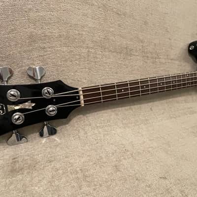 1979 Guild B-302 Left Hand Black 34” Scale Electric Bass Made In USA Rare Hard To Find Lefty - Video Demo image 4