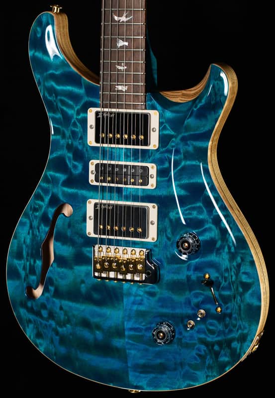 PRS Wood Library Willcutt Exclusive Special Semi-Hollow Quilt Maple Carroll Blue 10 Top (058) image 1