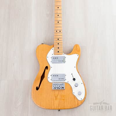 1975 Fender Telecaster Thinline Vintage Semi-Hollow Guitar Natural Ash w/ Seth Lover-Designed CuNiFe Wide Range, Case image 2