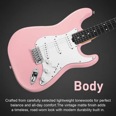 Sonicake Electric Guitar, 39" Beginner Electric Guitar, Classic SSS Pickup, Tremolo Bridge, Full-Size Lightweight Body, Rounded Fret Ends, Heel Adjustment Truss Rod image 4