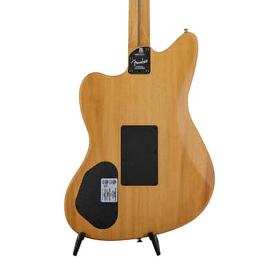 Fender FSR American Acoustasonic Jazzmaster AC Guitar w/bag, Ebony FB, Black Paisley, US231XXXX image 5