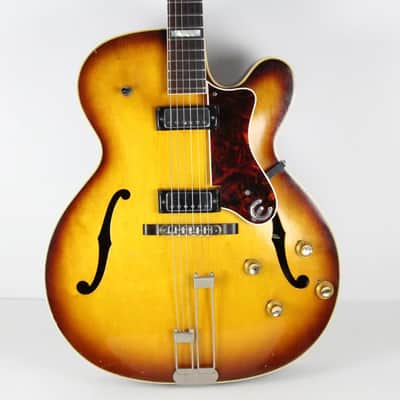 RARE 1966 Vintage Epiphone Broadway E252 Archtop Guitar Sitka Spruce/Maple/Brasilian Rosewood Mini-Humbuckers USA 1960s image 3