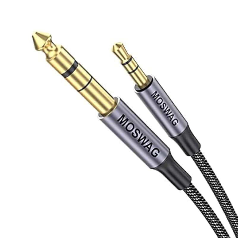 6.35Mm To 3.5Mm Headphone Cable,1/4 To 1/8 Headphone Adapter Trs Stereo Audio Alloy Housing And Nylon Braid Compatible With Guitar,Piano,Amplifiers,Mixing Console image 1