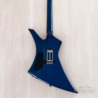 2001 Jackson Stars Japan Pride Kelly J.P. KE/E-230 Trans Blue Quilt Top w/ EMG, Floyd Rose, Case & Tags image 3